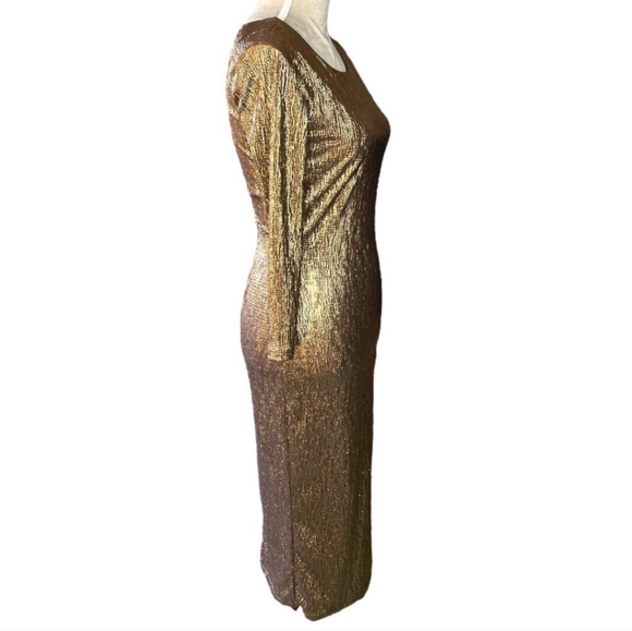 XOXO Bronze Midi Dress Christmas New years - Picture 4 of 7